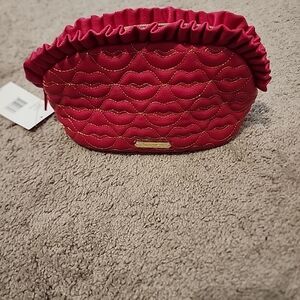 Betsey Johnson Cosmetic Lg Ruffle Fushia